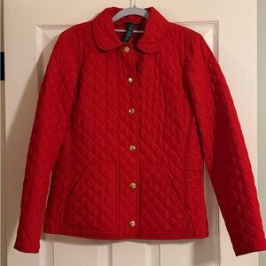 Ralph Lauren Red Quilted Puffer Jacket